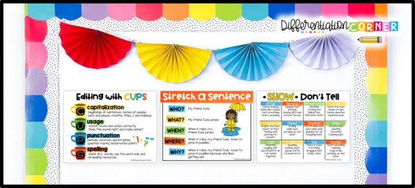 Show Don’t Tell in Writing Plus Free Writing Anchor Charts
