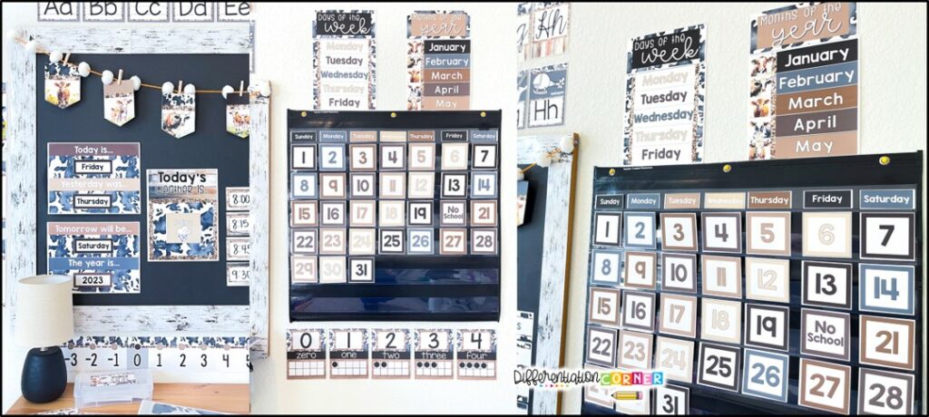 Creating a Cozy Classroom: Cow Print Classroom Decorations for a Warm and Welcoming Environment 4 cow print decor highland cow decorations farmhouse classroom decor cowboy classroom theme farm themed classroom decorations Cow print stuff cow print aesthetic classroom theme ideas classroom decor ideas classroom calendar math