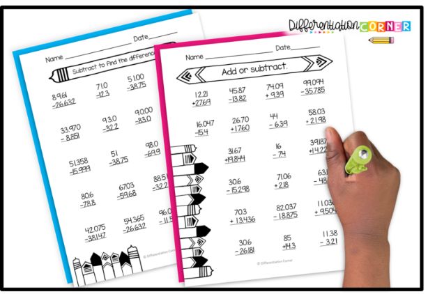 How to Teach Adding and Subtracting with Decimals