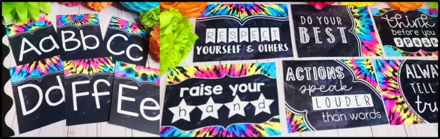 Tie Dye Classroom Theme Retro Classroom Decor for Teachers