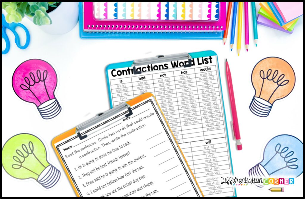 Contraction Words: Everything You Need To Teach Contractions