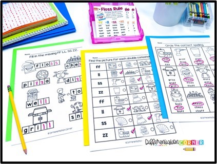 floss rule words double consonants floss rule poster floss rule anchor chart floss rule worksheet bonus letters bonus letter words double last consonant