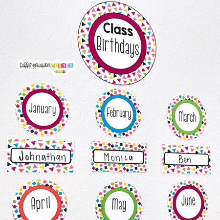 classroom community building birthday board bulletin board