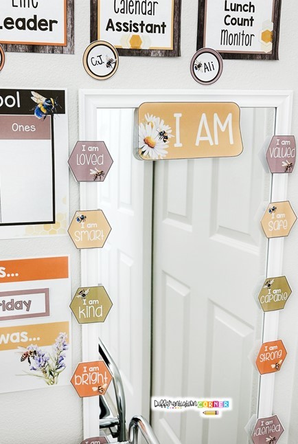 classroom community building affirmation station mirror cards