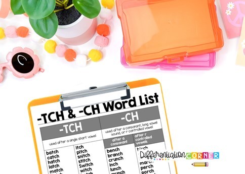 tch words endings words with tch and ch tch words worksheet