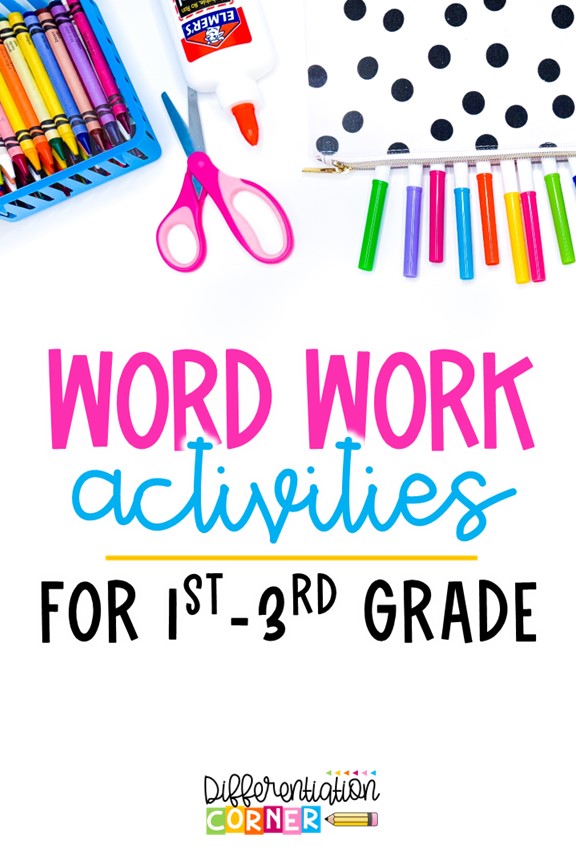 Time Saving Word Work Activities in 1st, 2nd, & 3rd Grade