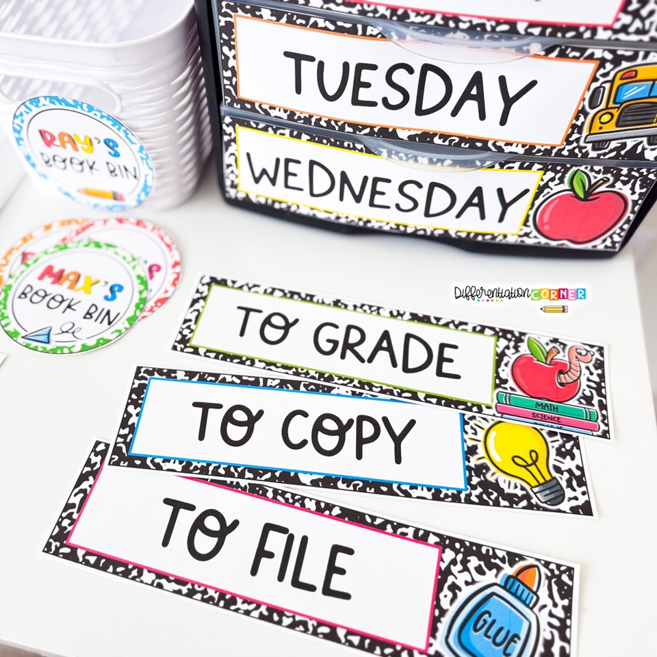 composition notebook classroom decor theme composition notebook bulletin board posters signs labels tags