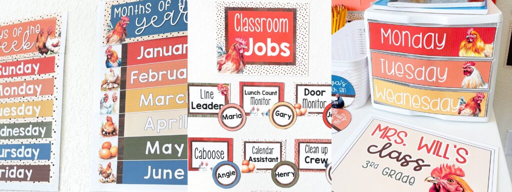 Colorful Classroom Without the Chaos (10 Decor Ideas That Actually Work) 9 colorful classroom decor colorful classroom themes colorful classroom ideas chicken farmhouse classroom decor farm themed classroom chicken classroom decor