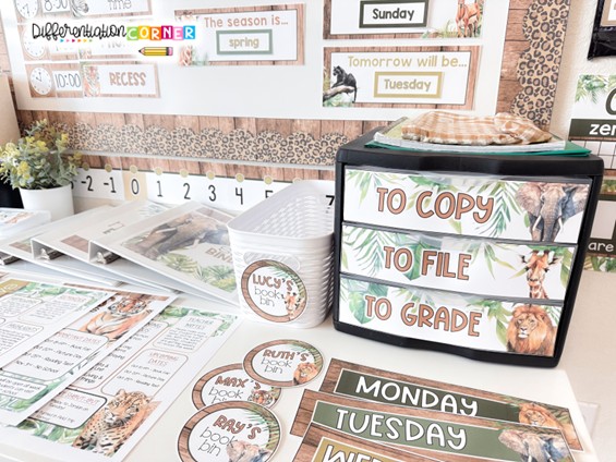 Jungle Classroom Decorations: Easy Ideas for a Cohesive Setup + Free Posters 3 jungle classroom decor jungle classroom theme safari theme for classroom safari classroom decor bulletin board