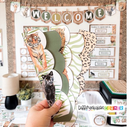 Jungle Classroom Decorations: Easy Ideas for a Cohesive Setup + Free Posters 6 jungle classroom decor jungle classroom theme safari theme for classroom safari classroom decor bulletin board