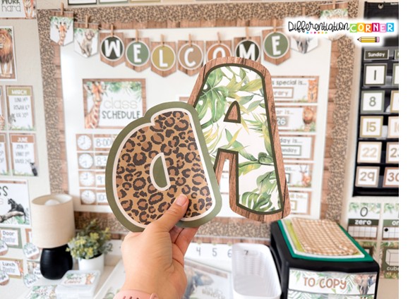 Jungle Classroom Decorations: Easy Ideas for a Cohesive Setup + Free Posters 2 jungle classroom decor jungle classroom theme safari theme for classroom safari classroom decor bulletin board