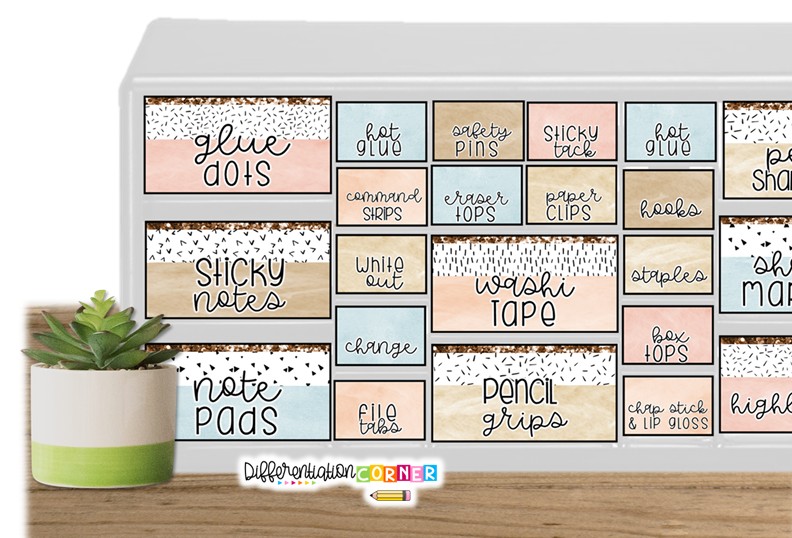 What To Hang First? A Classroom Setup Guide for Teachers 7 classroom setup elementary classroom organization classroom setup ideas neutral boho labels